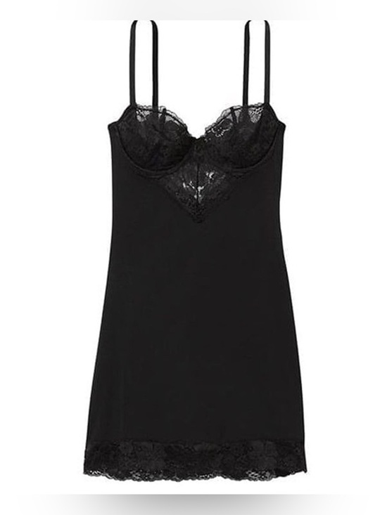 Victoria's Secret Other - Victoria's Secret Black Lace-Trim Chemise